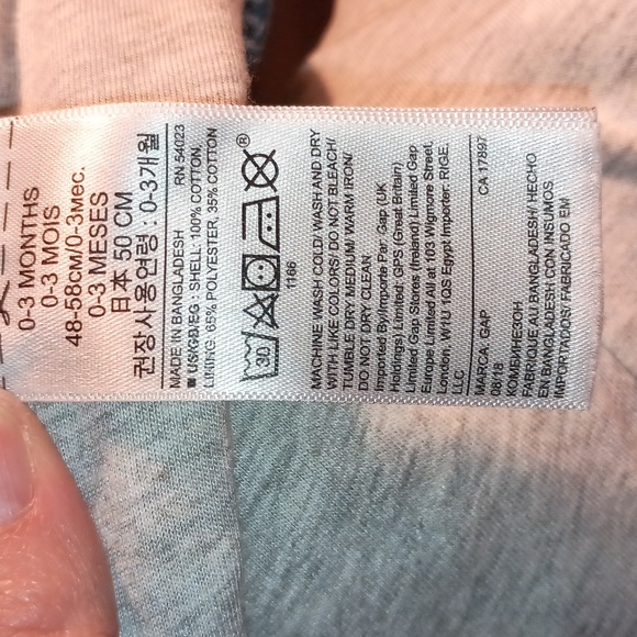 Baby Gap Overalls Blue Denim fully lined in grey Size 3 months Warm and soft - Picture 7 of 9